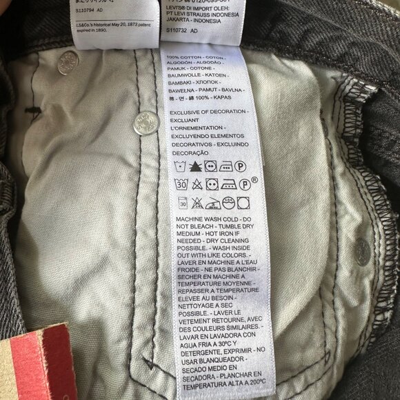 ⭐Levi's 501 Original Cropped Jeans Womens 27x26 Button Fly 27x26 Denim Gray New⭐ - Picture 7 of 11